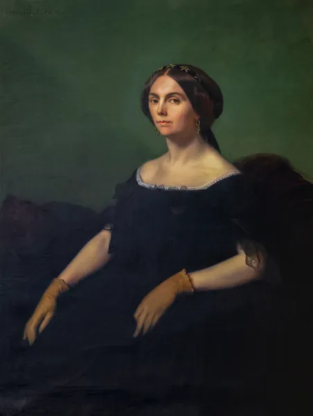 Portrait of the Countess de Goyon av Jean-Hippolyte Flandrin
