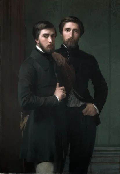 René-Charles Dassy and His Brother Jean-Baptiste-Claude-Amédé Dassy av Jean-Hippolyte Flandrin