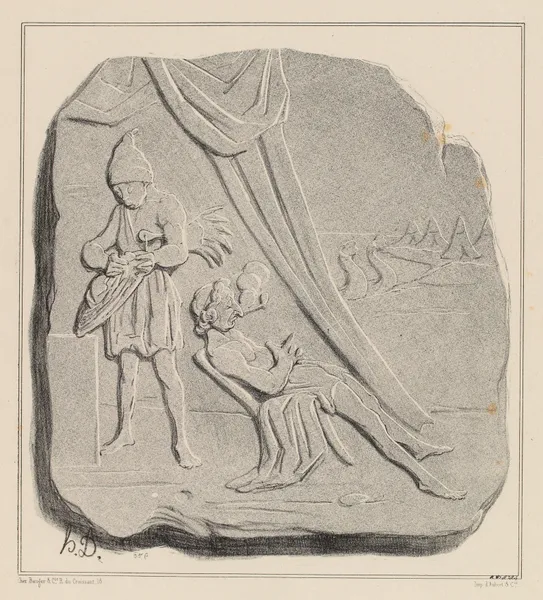 Achille sous sa tente av Honoré Daumier