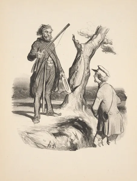 Hunting and fishing Pl.05 av Honoré Daumier
