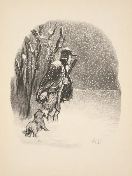 Hunting and fishing Pl.07 av Honoré Daumier