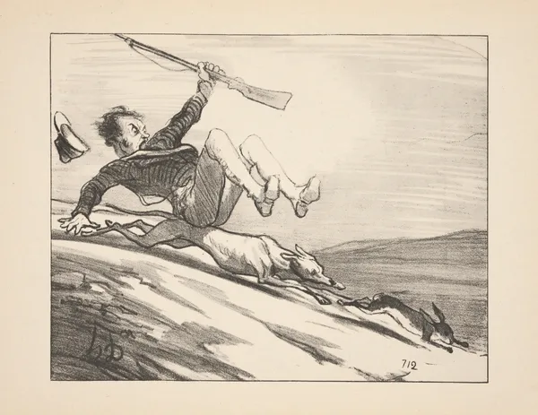 Hunting and fishing Pl.12 av Honoré Daumier