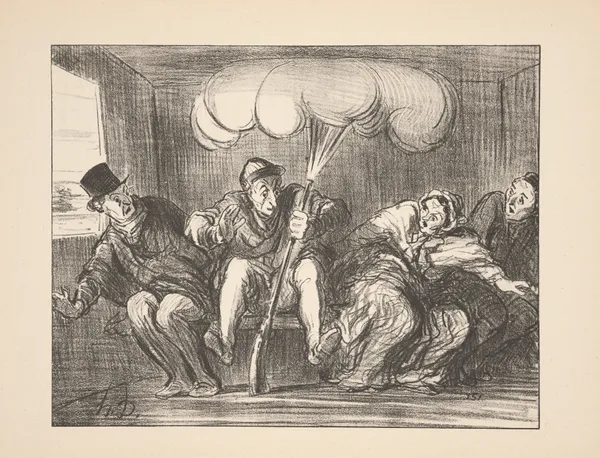 Hunting and fishing Pl.14 av Honoré Daumier