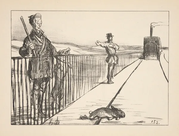 Hunting and fishing Pl.15 av Honoré Daumier