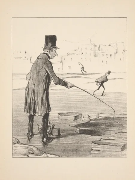 Hunting and fishing Pl.20 av Honoré Daumier