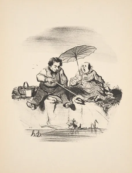 Hunting and fishing Pl.23 av Honoré Daumier