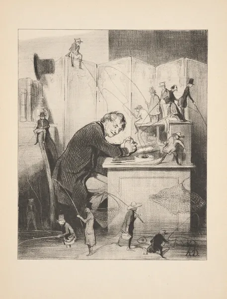 Hunting and fishing Pl.24 av Honoré Daumier