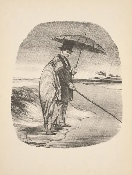 Hunting and fishing Pl.26 av Honoré Daumier