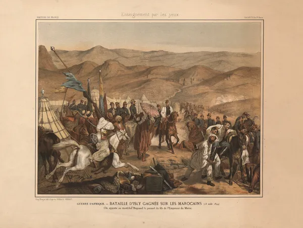 African War – Battle of Isly won against the Moroccans (August 13, 1844) av Horace Vernet