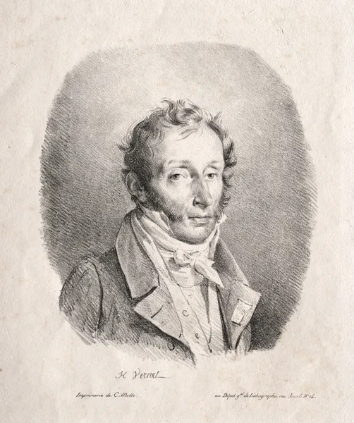 Bust Portrait of Carle Vernet av Horace Vernet