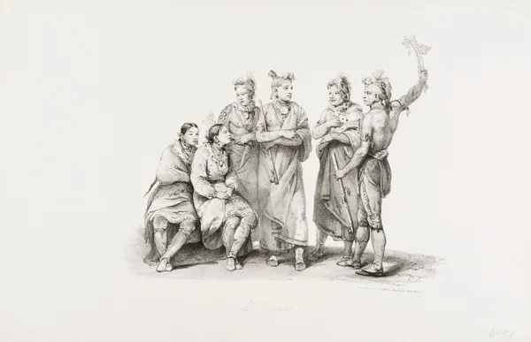Osage delegation in Paris av Horace Vernet