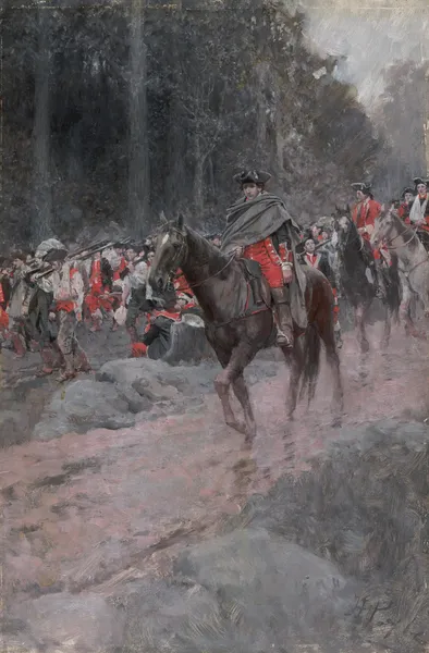 Washington’s Retreat From Great Meadows av Howard Pyle
