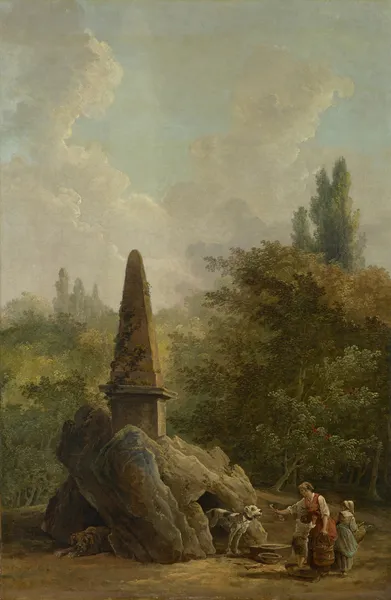Garden Monument av Hubert Robert