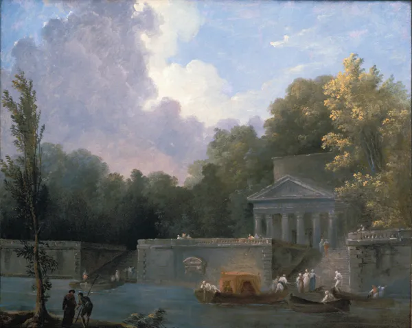 Park Scene (18th century) av Hubert Robert