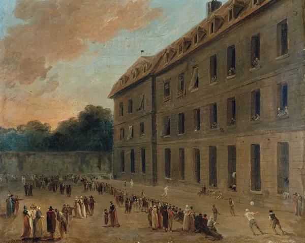 Récréation Des Prisonniers À Saint-Lazare; La Partie De Ballon av Hubert Robert