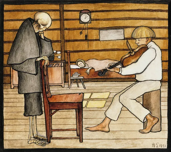 Death Listens av Hugo Simberg