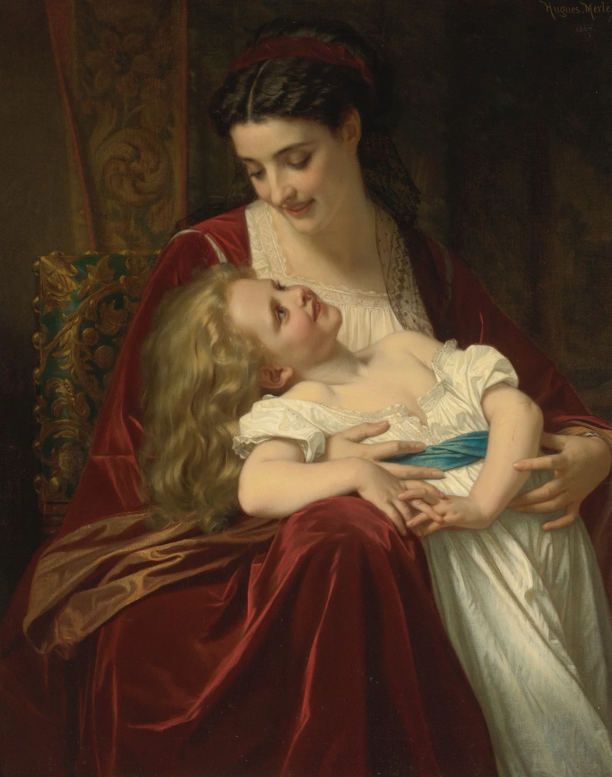 Maternal Affection av Hugues Merle