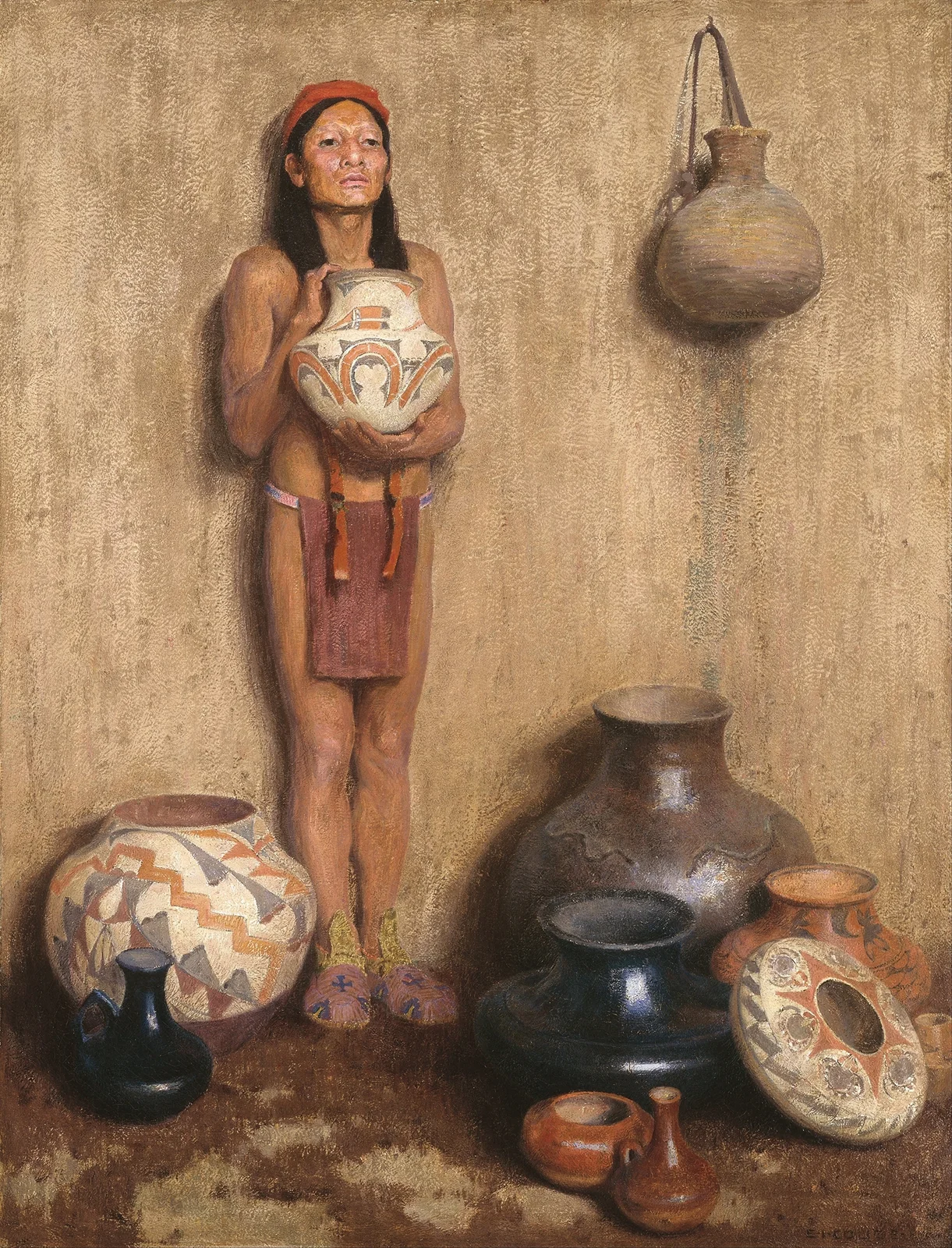 Pottery Vendor av Eanger Irving Couse
