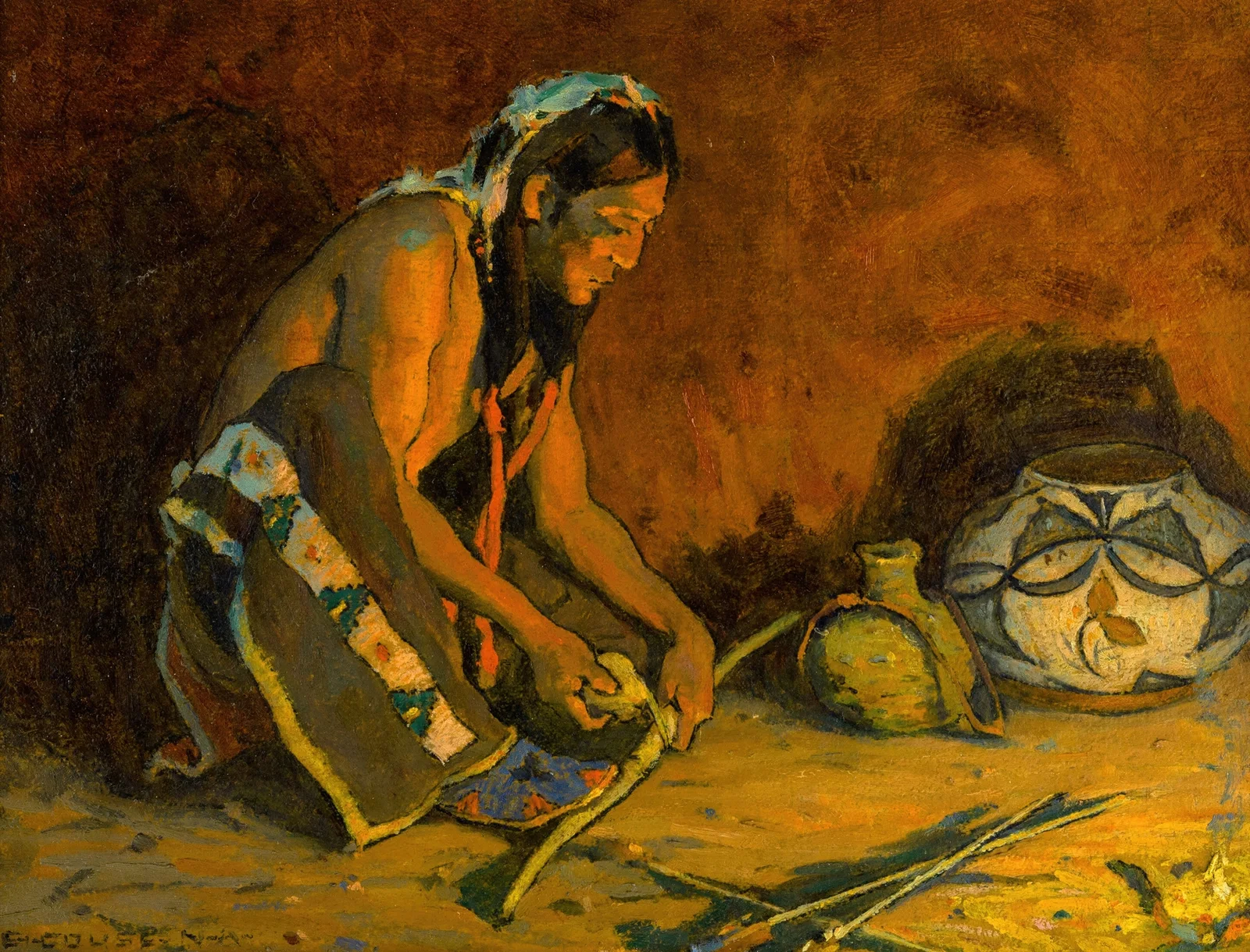 Winding the Bow av Eanger Irving Couse