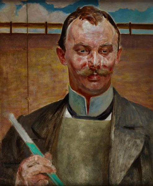 Portrait of Alfred Stepek av Jacek Malczewski