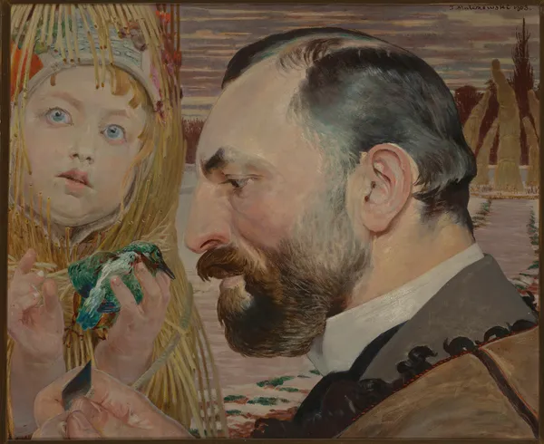 Portrait of Feliks Jasieński av Jacek Malczewski