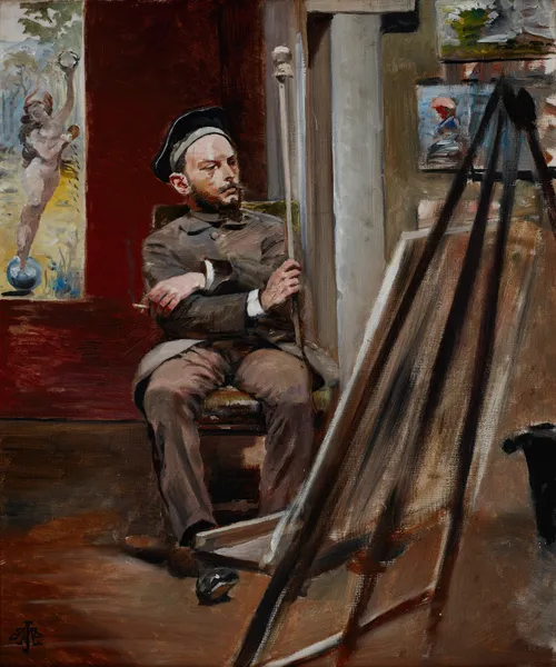 Portrait of Stanisław Tondos av Jacek Malczewski