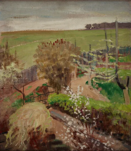 Spring Landscape from the Countryside av Jacek Malczewski