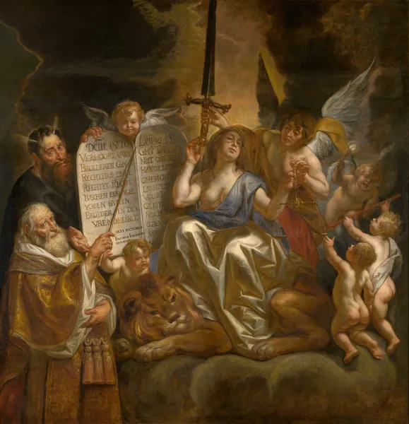 Human Law Founded on the Divine Justice av Jacob Jordaens