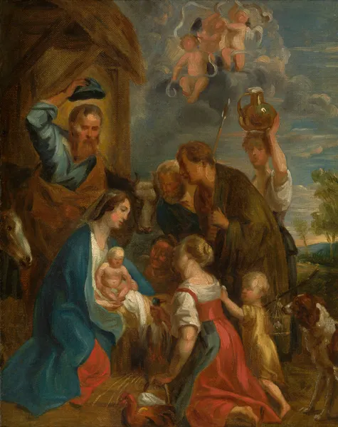 The Adoration of the Shepherds av Jacob Jordaens