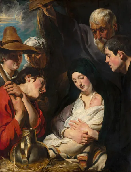 The Adoration of the Shepherds av Jacob Jordaens