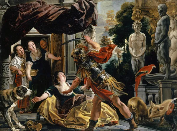 Ulysses Threatening Circe av Jacob Jordaens