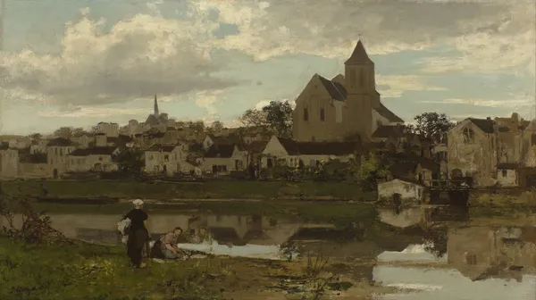 View at Montigny-sur-Loing av Jacob Maris