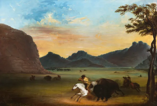 Buffalo Hunt av Alfred Jacob Miller