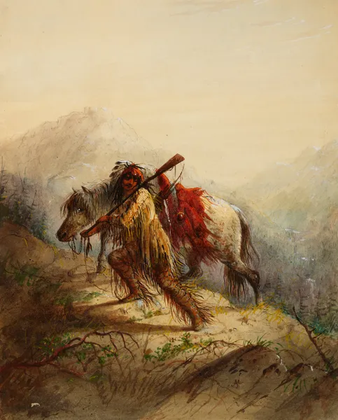 The Scalp-Lock av Alfred Jacob Miller