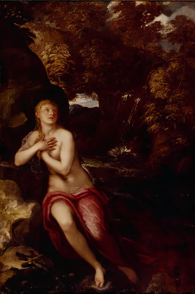 The Magdalene in the Wilderness (16th century) av Jacopo Tintoretto