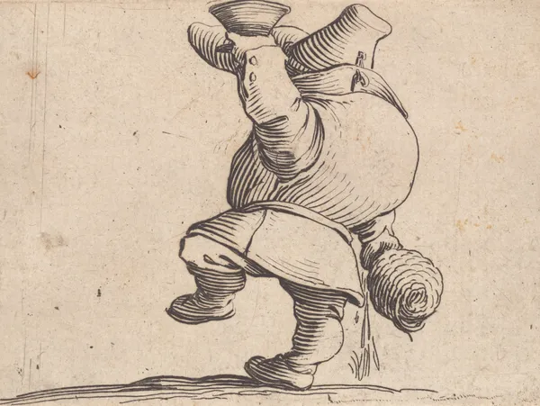 Le buveur vu de dos av Jacques Callot