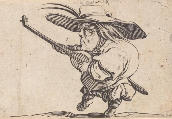 Le joeuer de luth av Jacques Callot