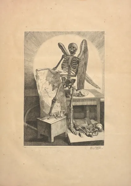 Nouveau recueil d’ostéologie et de myologie; dessiné d’après nature Pl.01 av Jacques Gamelin