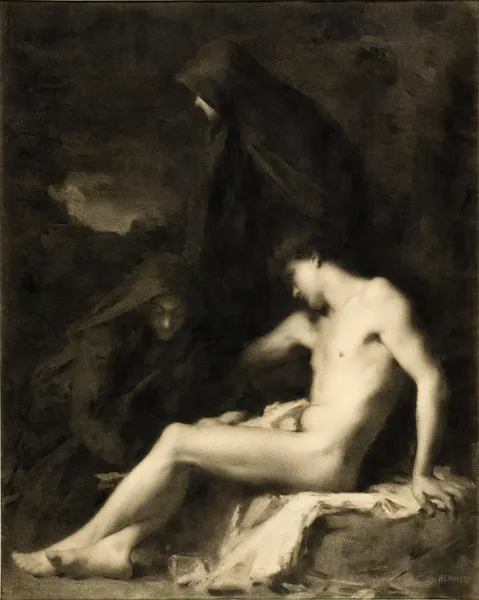 Saint Sebastian Attended by Saint Irene av Jean-Jacques Henner