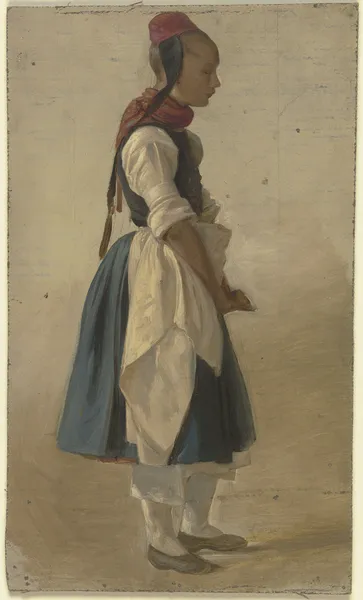 Hessian peasant girl av Jakob Becker