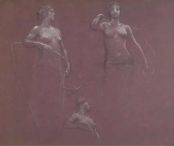 Studies for Ceres and Juno in ‘Prospero Summoning Nymphs and Deities’ av Herbert James Draper
