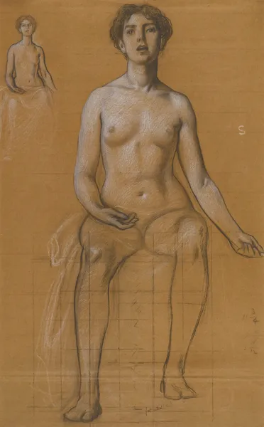 Studies For The Singing Priestess In Song av Herbert James Draper