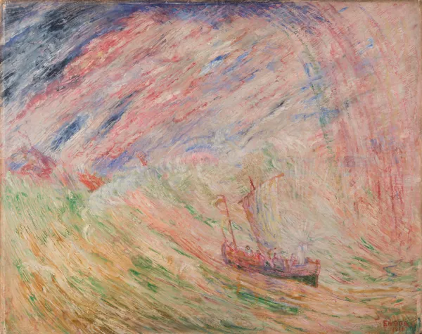 Christ calming the water av James Ensor