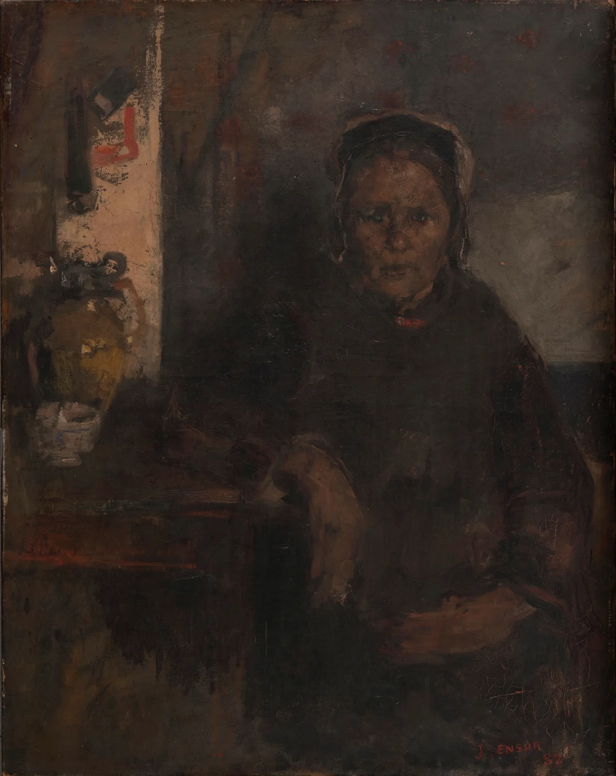 Fisherwoman av James Ensor