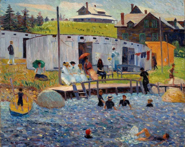 The Bathing Hour, Chester, Nova Scotia av William James Glackens