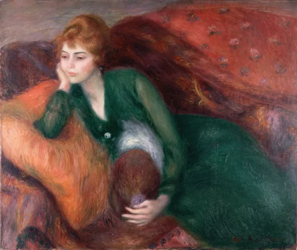 Young Woman in Green av William James Glackens