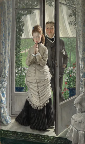Two Figures at a Door (The Proposal) av James Tissot