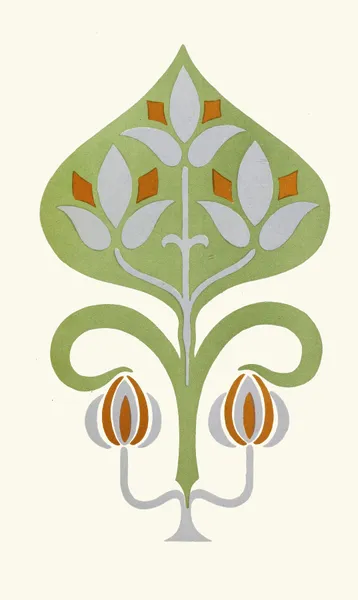 Combination of Broken Colours of Green, Blue and Orange; Harmony of Contrast av James Ward