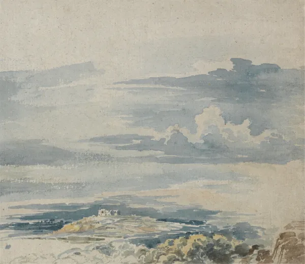 Landscape with a Castle on a Hill av James Ward