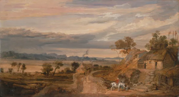 Landscape with Cottages av James Ward